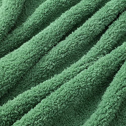 bearberry Knit Throw Blanket 53x71 Green Super Soft Plush for Couch - color: Avocado Green, size: Throw XL(53″x71″)