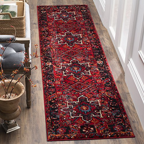 SAFAVIEH Vintage Hamadan Runner Rug 2'3"x8', Red & Multi VTH211A - color: Red/Multi, size: 2'3" x 8' (Runner)