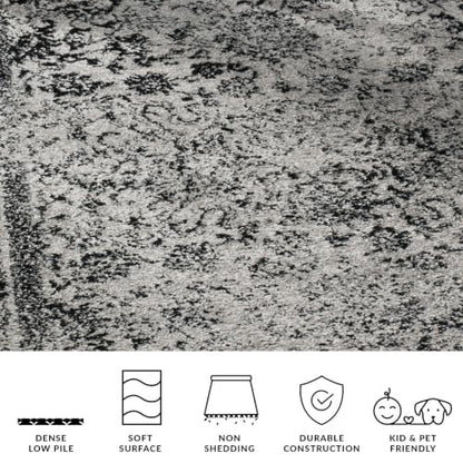 SAFAVIEH Adirondack Runner Rug 2'1"x8', Distressed Grey & Black ADR109B - color: Grey/Black, size: 2'1" x 8' (Runner)