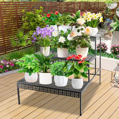3 Tier Metal Plant Stand, Ladder Flower Pot Holder Plant Stands