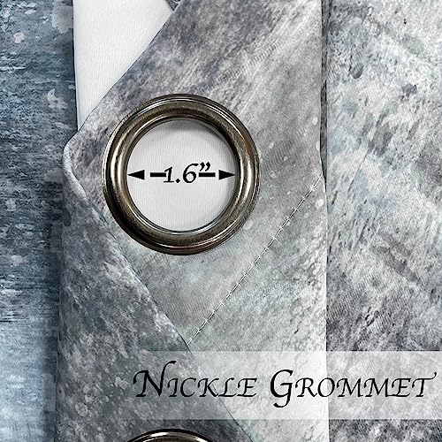 Dusty Blue Abstract Curtains for Living Room Bedroom, 52W x 72L, 2 Panels - color: Blue Grey, size: 52"W x 72"L (Pack of 2)