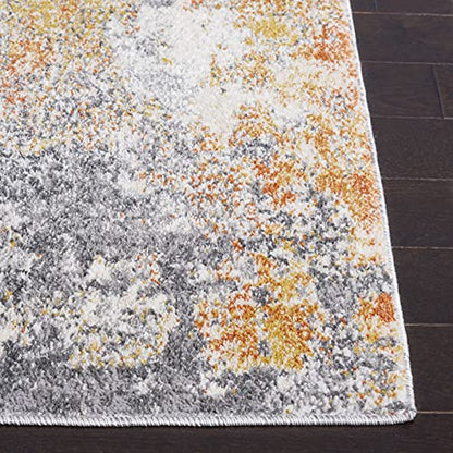 SAFAVIEH Aston Collection Runner Rug - 2' x 8', Grey & Gold, Modern Abstract Design, Non-Shedding & Easy Care, Ideal for High Traffic Areas in Living Room, Bedroom (ASN710G) - color: Grey/Gold, size: 2' x 8' (Runner)