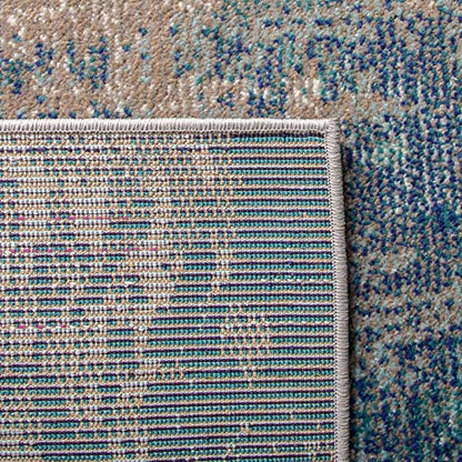 SAFAVIEH Madison Accent Rug 2'2"x4', Modern Blue & Beige MAD440M - color: Blue/Beige, size: 2'2" x 4' (Rectangular)