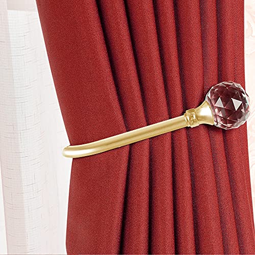 Curtain Holdback, 4Pcs Wall Mounted Drapery Tiebacks, Sliver - color: 4 Pcs, Gold