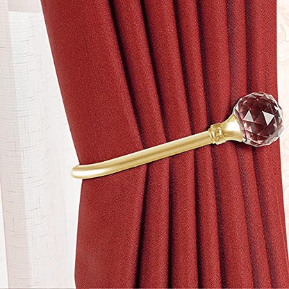 Curtain Holdback, 4Pcs Wall Mounted Drapery Tiebacks, Sliver - color: 4 Pcs, Gold