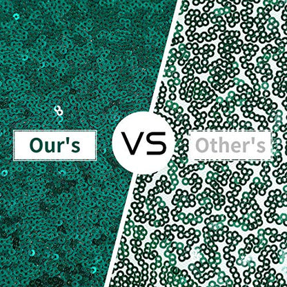 Pufogu 12 x 72 inches Hunter Green Sequin Table Runner, 2 Packs - color: Hunter Green
