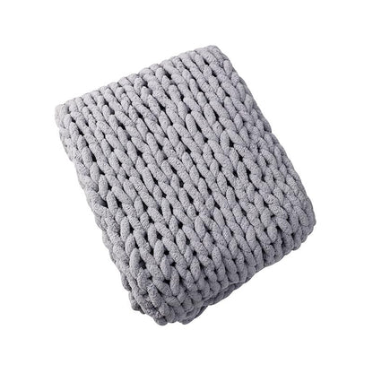 Soft Chunky Knit Throw Blanket for Couch, Cozy Warm Knitted Blankets - color: Gray, size: 40"x60"(Medium Size Throw)