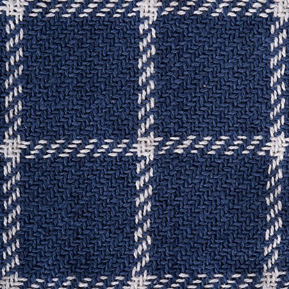 DII Transitional Checked Plaid Woven Throw, 50x60, French Blue - color: French Blue, size: 50x60"
