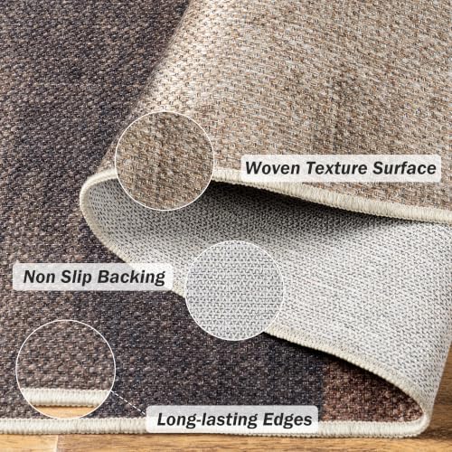 Modern Geometric Easy Jute Area Rugs 9x12 Living Room, Large Outdoor Carpet - color: Beige, size: 9x12ft