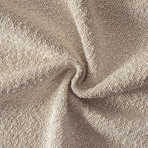 MIULEE Textured Boucle Lumbar Pillow Cover for Bed 12x20 Neutral - color: Neutral, size: 20" x 12" (Pack of 1)