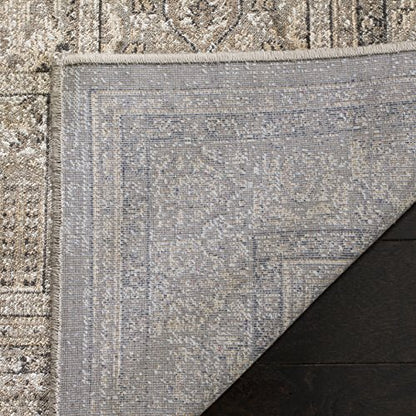 SAFAVIEH Vintage Collection Runner Rug - 2'2" x 8', Mouse, Oriental Distressed Viscose Design, Ideal for High Traffic Areas in Living Room, Bedroom (VTG127-3110)