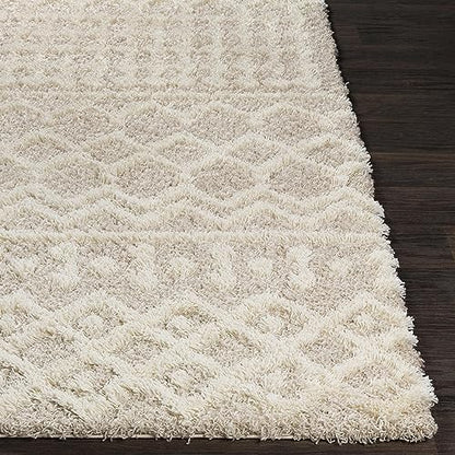 Livabliss Hapsburg Moroccan Shag Area Rug, 8'10" x 12', Beige - color: Beige, size: 8'10" x 12' (Rectangular)