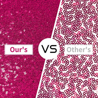 Pufogu 12 x 72 inches Hot Pink Sequin Table Runner, 2 Packs - color: Hot Pink