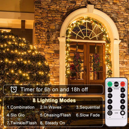 CCILAND 2 Pack Fairy Lights Battery Operated with Remote Timer (Warm White) - color: Warm White