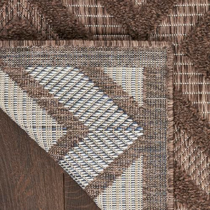 Nourison Home Versatile Brown 5' x 7' Area Rug - Easy Clean, Non Shedding, Bed Room, Living Room, Dining Room, Kitchen (5' x 7') - color: Brown, size: 5' x 7' (Rectangular)