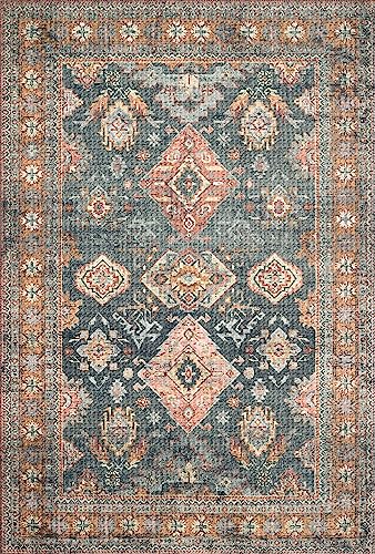 Loloi Skye Sea/Rust 2'-3" x 3'-9" Accent Rug - color: Sea / Rust, size: 2'3" x 3'9" (Rectangular)