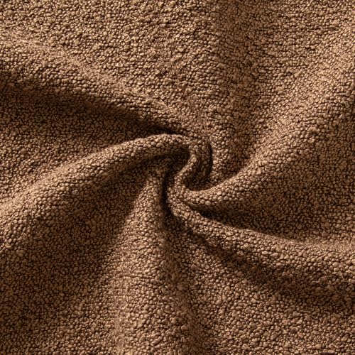MIULEE Textured Boucle Lumbar Pillow Cover for Bed 12x20 Sudan Brown - color: Sudan Brown, size: 20" x 12" (Pack of 1)