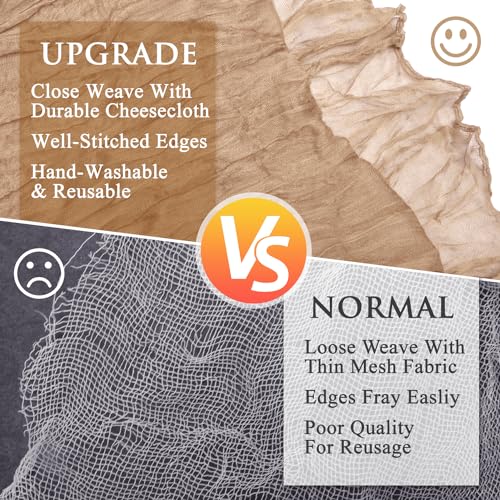 Cheesecloth Table Runner 10FT Nude Boho Gauze Rustic Sheer Table Runners - color: Nude, size: 1 Pack