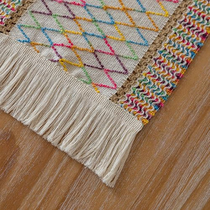 Keketoarrange Boho Macrame Table Runner 12x72 Inch - color: Colorful, size: 72"L