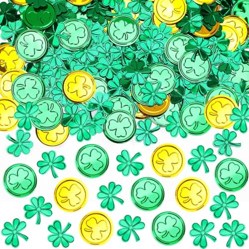MARFOREVER St. Patrick's Day Shamrock Confetti Table Centerpiece Decoration - style: St Patricks Day