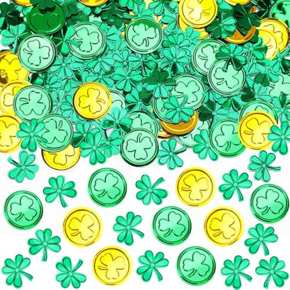 MARFOREVER St. Patrick's Day Shamrock Confetti Table Centerpiece Decoration - style: St Patricks Day