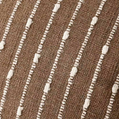 Foindtower Boho Striped Boucle Lumbar Throw Pillow Covers 12x20 Inch Brown - color: Brown, size: 20" x 12" (Pack of 2)