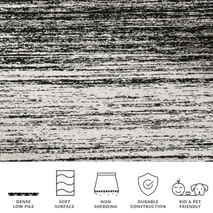 SAFAVIEH Adirondack Accent Rug 2'6"x4', Silver & Black ADR113A - color: Silver/Black, size: 2'6" x 4' (Rectangular)