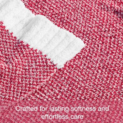 Exclusivo Mezcla Checkered Knit Blanket Twin Size for Bed, Heather Red - color: Heather Red, size: Twin (60"x80")