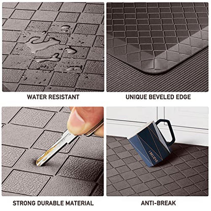 HappyTrends Kitchen Floor Mat - 4/5 Inch Thick Anti-Fatigue Kitchen Rug - color: Chocolate, size: 28"L x 17.3"W x 0.8"Th