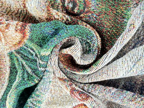 Garden Cat Flower Woven Tapestry Throw Blanket 50"x60" - color: Cat