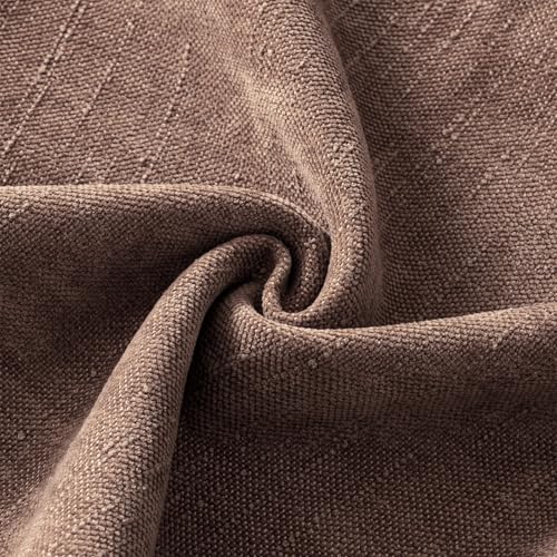 ANRODUO Decorative Textured Pillow Covers 20x20 Chocolate Brown Pack of 2 - color: Chocolate Brown, size: 20" x 20" (Pack of 2)