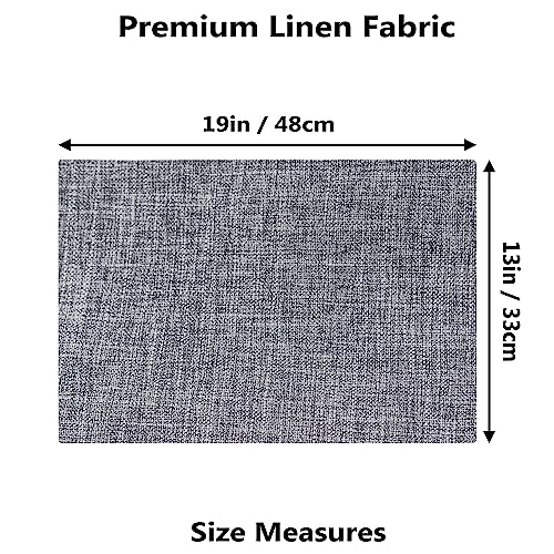 Demetex Grey Placemats Set of 4 Farmhouse Heat Resistant Linen Table Place Mats Washable Cloth Plate Mats for Party Picnic Buffet, Ash Grey - color: Ash Grey, size: Placemats set of 4