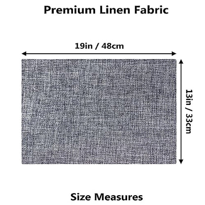 Demetex Grey Placemats Set of 4 Farmhouse Heat Resistant Linen Table Place Mats Washable Cloth Plate Mats for Party Picnic Buffet, Ash Grey - color: Ash Grey, size: Placemats set of 4