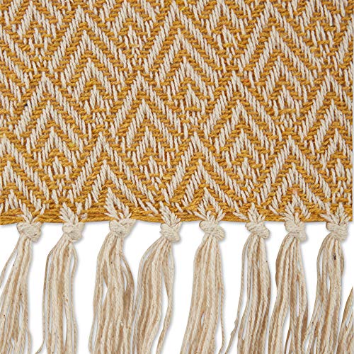 DII Diamond Throw Collection Cotton Woven, 50x60, Honey Gold - color: Honey Gold, size: 50x60"