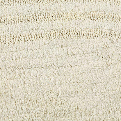 DII Crochet Collection Reversible Bath Mat, Large Oval, 21x34, Off White - color: Off White, size: 1'9" x 2'10" (Oval)