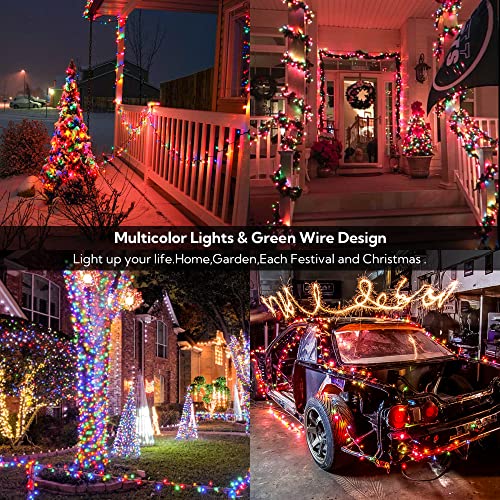 Multicolor Christmas Mini Lights, 23FT 100 Count Green Wire - color: Multicolor