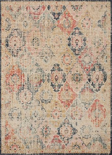Loloi Jocelyn Khaki/Multi 4'-0" x 6'-0" Accent Rug - color: Khaki / Multi, size: 4' x 6' (Rectangular)