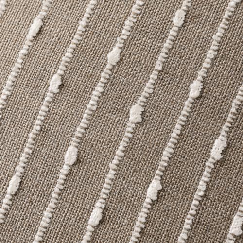 Foindtower Boho Striped Boucle Lumbar Throw Pillow Covers 12x20 Taupe Gray - color: Taupe Gray, size: 20" x 12" (Pack of 2)