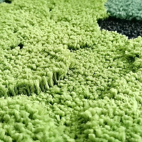 UKELER Cute Moss Bathroom Rugs Shaggy Washable Green Moss Bath Mat for Bathroom Non Slip Absorbent Bath Rugs for Shower, Tub, Sink, Toilet, Entry Way, 31''×20'' - color: Green Moss Rug 1