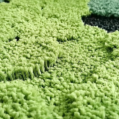 UKELER Cute Moss Bathroom Rugs Shaggy Washable Green Moss Bath Mat for Bathroom Non Slip Absorbent Bath Rugs for Shower, Tub, Sink, Toilet, Entry Way, 31''×20'' - color: Green Moss Rug 1