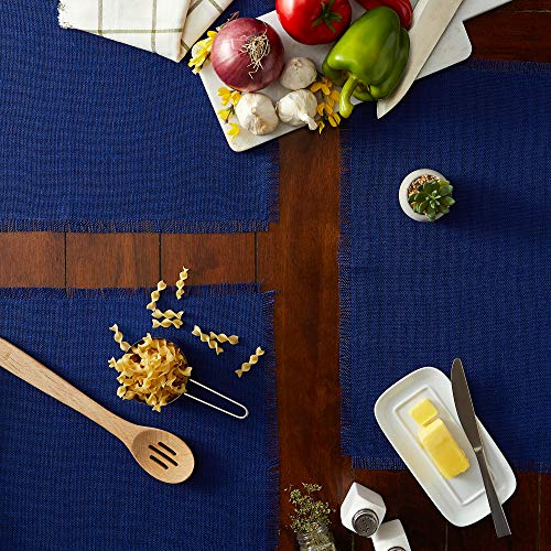 DII Jute Burlap Collection Kitchen Tabletop, Placemat Set, 13x19, Solid Nautical Blue, 6 Count - color: Solid Nautical Blue, size: Placemat Set, 13x19"