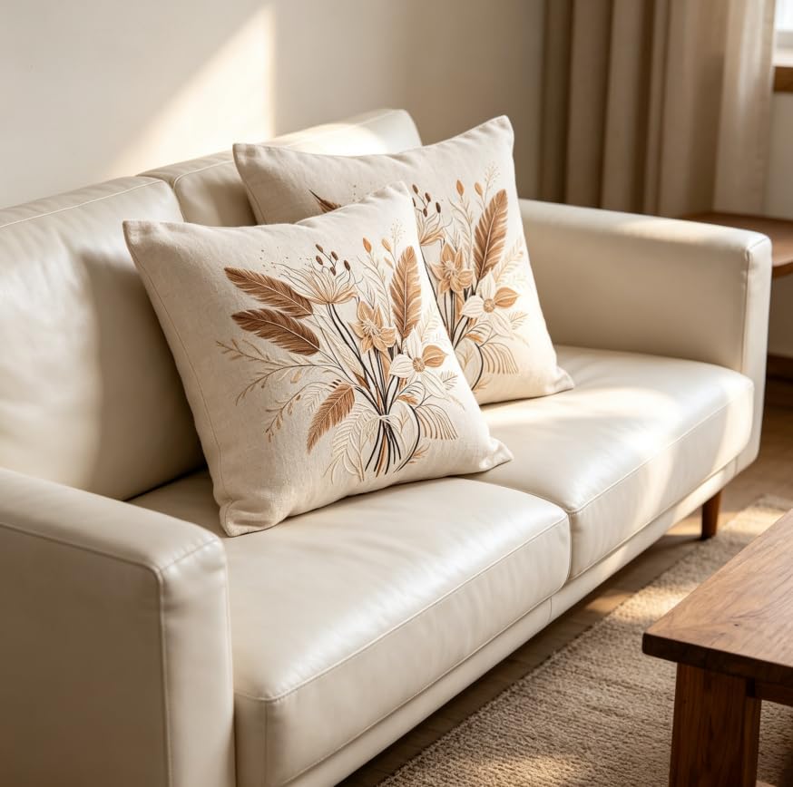 18x18 Inch Neutral Boho Throw Pillow Covers Set of 2 - color: A20011, size: 18" x 18" (Pack of 2)