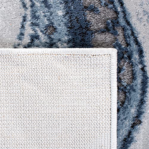 SAFAVIEH Craft Collection Runner Rug - 2'3" x 8', Blue & Grey, Modern Abstract Design, Non-Shedding & Easy Care, Ideal for High Traffic Areas in Living Room, Bedroom (CFT819M) - color: Blue/Grey, size: 2'3" x 8' (Runner)