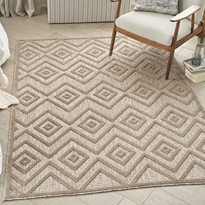 Nourison Home Versatile Natural Beige 4' x 6' Area Rug - Easy Clean, Non Shedding, Bed Room, Living Room, Dining Room, Kitchen (4' x 6') - color: Natural Beige, size: 4' x 6' (Rectangular)