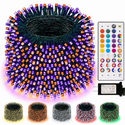 LitHome Color Changing Christmas String Lights with Remote, 99Ft 300 LED - color: Green Wire, size: 300LED / 99FT