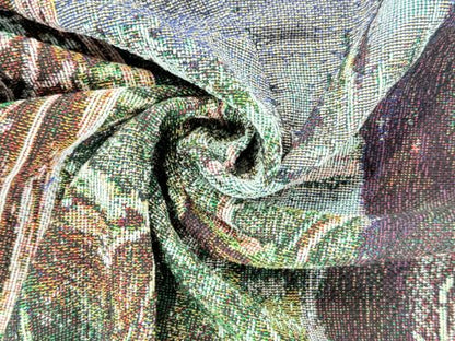 Bear Lodge Jacquard Woven Tapestry Throw Blanket 50"x60" - color: Bear