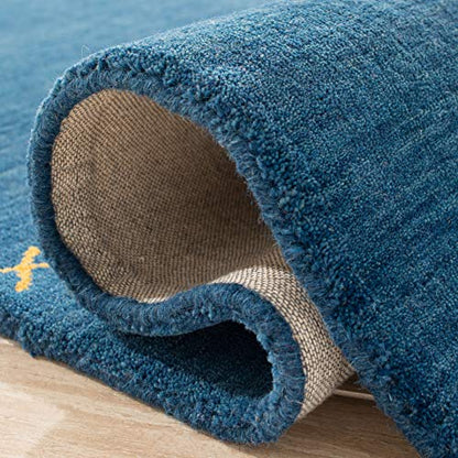 SAFAVIEH Himalaya Collection Runner Rug - 2'3" x 10', Blue, Handmade Boho Tribal Wool, Ideal for High Traffic Areas in Living Room, Bedroom (HIM563M) - color: Blue, size: 2'3" x 10' (Runner)