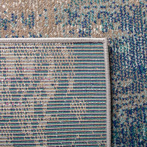 SAFAVIEH Madison Square Rug 8', Modern Blue & Beige MAD440M - color: Blue/Beige, size: 8' x 8' (Square)