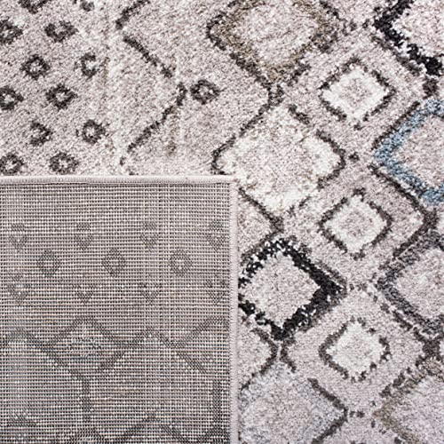 SAFAVIEH Amsterdam Accent Rug 2'3"x4', Boho Light Grey & Brown AMS108F - color: Light Grey/Brown, size: 2'3" x 4' (Rectangular)