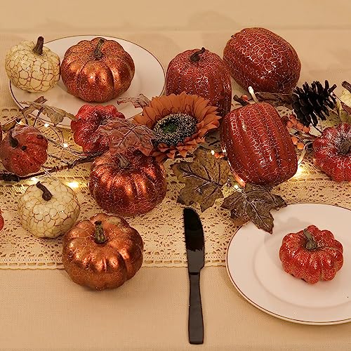 Artgar Pumpkin Decor, 8 PCS Halloween Pumpkin - color: 8pcs Cracked Pumpkins